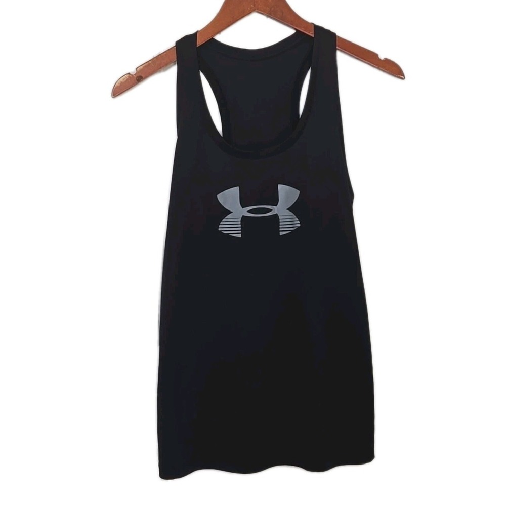 Under‎ Armour Tank Top Womens Small Black Racerback Athletic Workout Performance